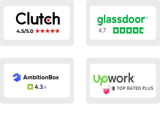 Clutch, Glassdoor, Ambition Box, Upwork
